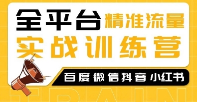 全平台精准流量实战训练营，百度微信抖音小红书SEO引流教程_网创资源库