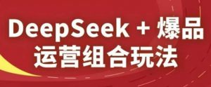DeepSeek+爆品运营组合玩法，2025淘系精品课_网创资源库