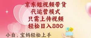 京东短视频带货，2025翻身项目，只需上传视频，单月稳定变现8k+【揭秘】_网创资源库