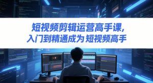 短视频剪辑运营高手课，入门到精通成为短视频高手_网创资源库