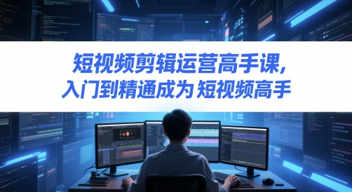 短视频剪辑运营高手课，入门到精通成为短视频高手_网创资源库