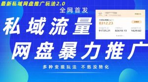 最新暴力私域网盘拉新玩法2.0，多种变现模式，并打造私域回流，轻松日入500+【揭秘】_网创资源库