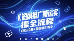 短剧推广搬运实操全流程，0粉拉新+星图强引导_网创资源库