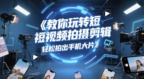 教你玩转短视频拍摄剪辑，轻松拍出手机大片_网创资源库
