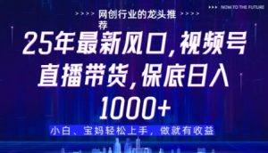 视频号直播带货代运营，只需提供账号，无需剪辑、直播和运营，只管坐收佣金【揭秘】_网创资源库