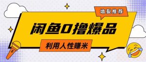 咸鱼0撸玩法利用人性售卖商品达到日挣2张的效果_网创资源库