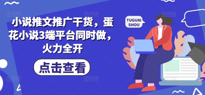 小说推文推广干货，蛋花小说3端平台同时做，火力全开_网创资源库