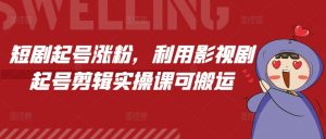 短剧起号涨粉，利用影视剧起号剪辑实操课可搬运_网创资源库