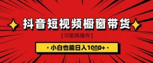 抖音短视频食品橱窗带货，小白轻松上手日入1k+【揭秘】_网创资源库