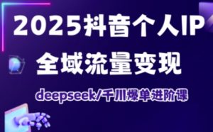 2025抖音个人IP全域流量变现进阶课，deepseek千川爆单进阶课_网创资源库