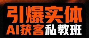 引爆实体AI模板引流私教班，从0~1讲透实体短视频获客_网创资源库