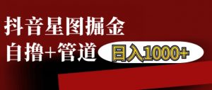抖音星图掘金自撸，可以管道也可以自营，日入1k【揭秘】_网创资源库