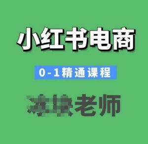 小红书电商0-1精通课程，小红书开店必学课程_网创资源库
