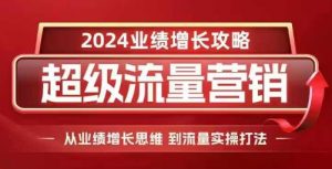 2024超级流量营销，2024业绩增长攻略，从业绩增长思维到流量实操打法_网创资源库