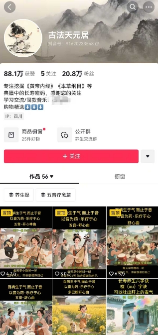 古法五音养生教程，五音疗愈的视频的制作方法，2-4小时就能学会，作者10天涨粉10W_网创资源库