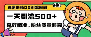 独家解密QQ里的引流密码，高效精准，实测单日加100+创业粉【揭秘】_网创资源库
