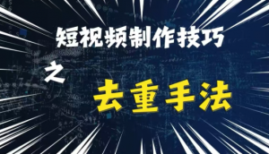 最新短视频搬运，纯手工去重，二创剪辑方法【揭秘】_网创资源库