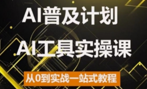 AI普及计划，2024AI工具实操课，从0到实战一站式教程_网创资源库